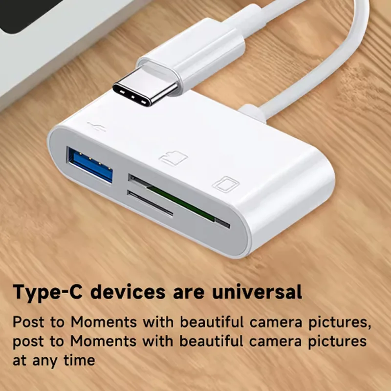Microsd Card Tablet - USB-C 3-in-1 Kartenleser-Kabel, Typ-C zu SD/TF-Karten