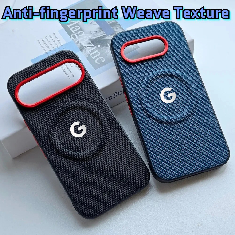 Google Pixel 9 Pro - Luxuriöse PU-Leder-Textur Magnetische Handyhülle für Google