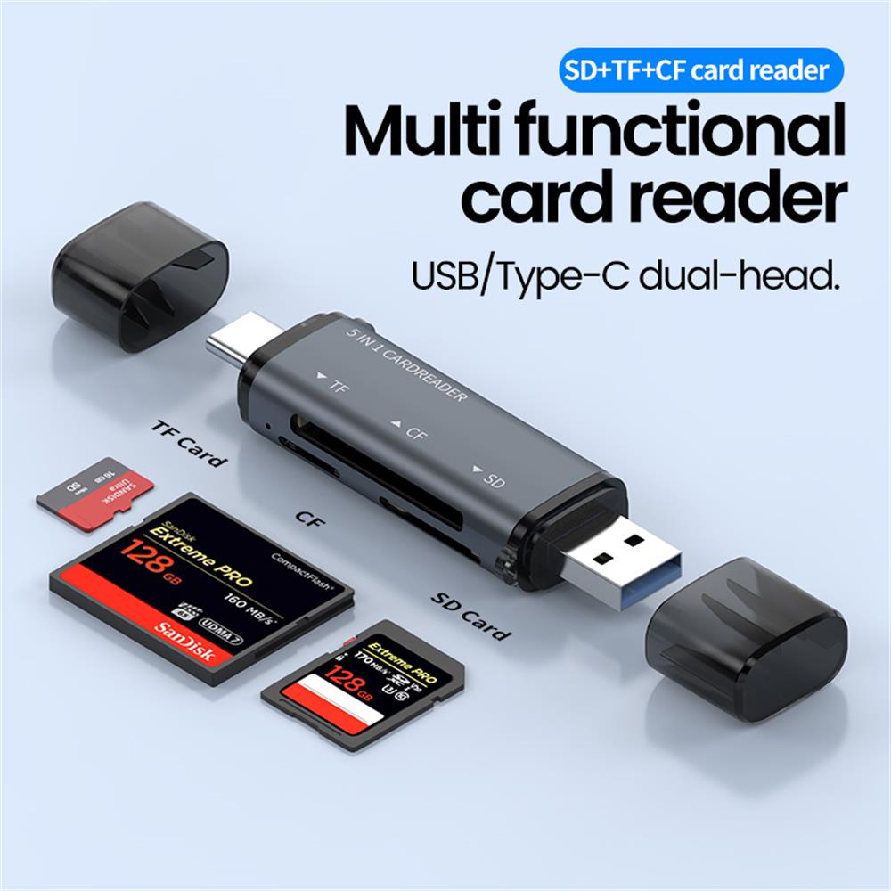 5 IN 1 USB-Kartenleser Typ C M – Microsd Card Tablet Bewertung und Preis